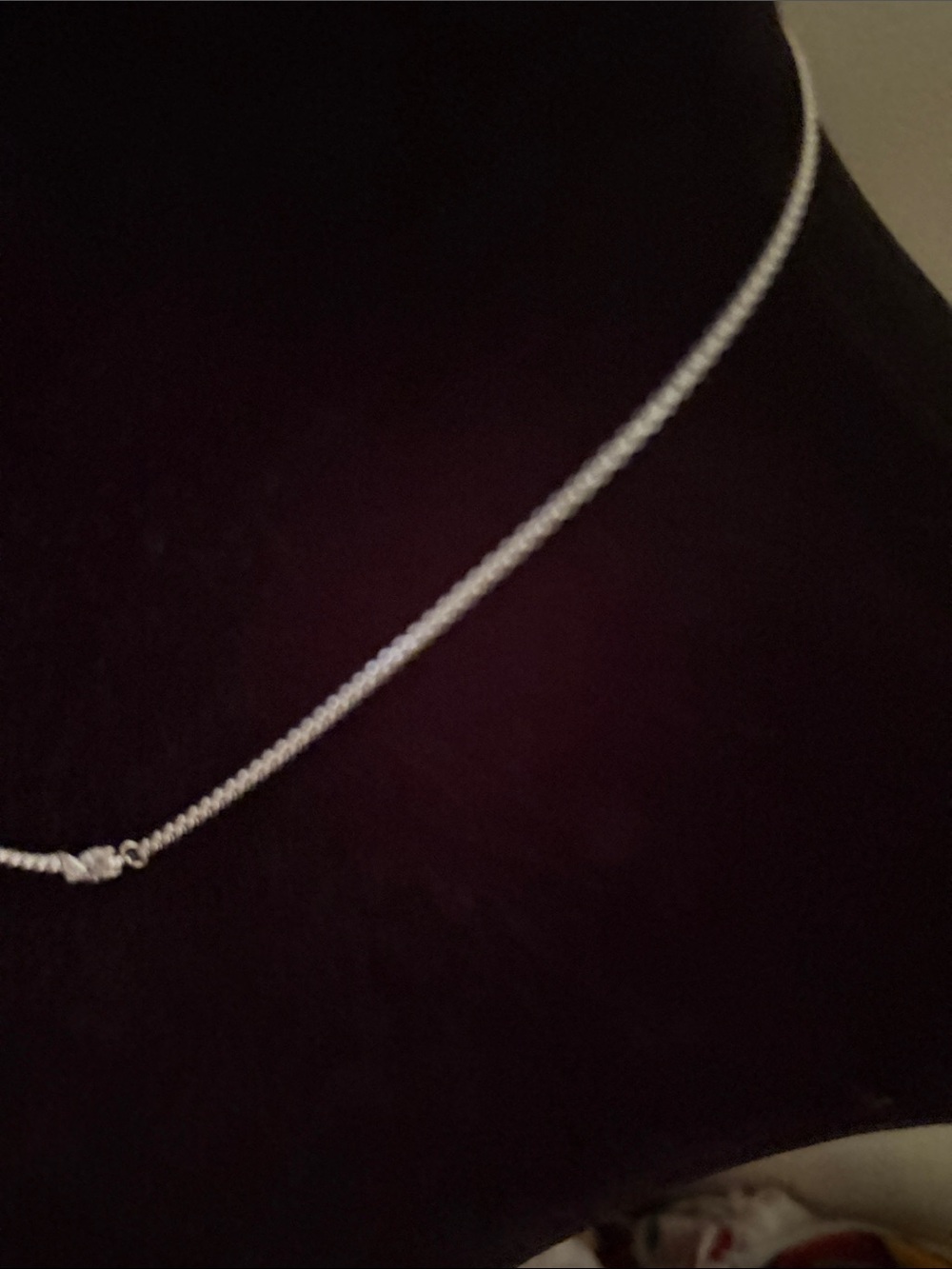 Sterling Silver Rope Bar Necklace - Silver - Picture 3 of 5